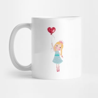 Cute fairytale with heart message balloon Mug